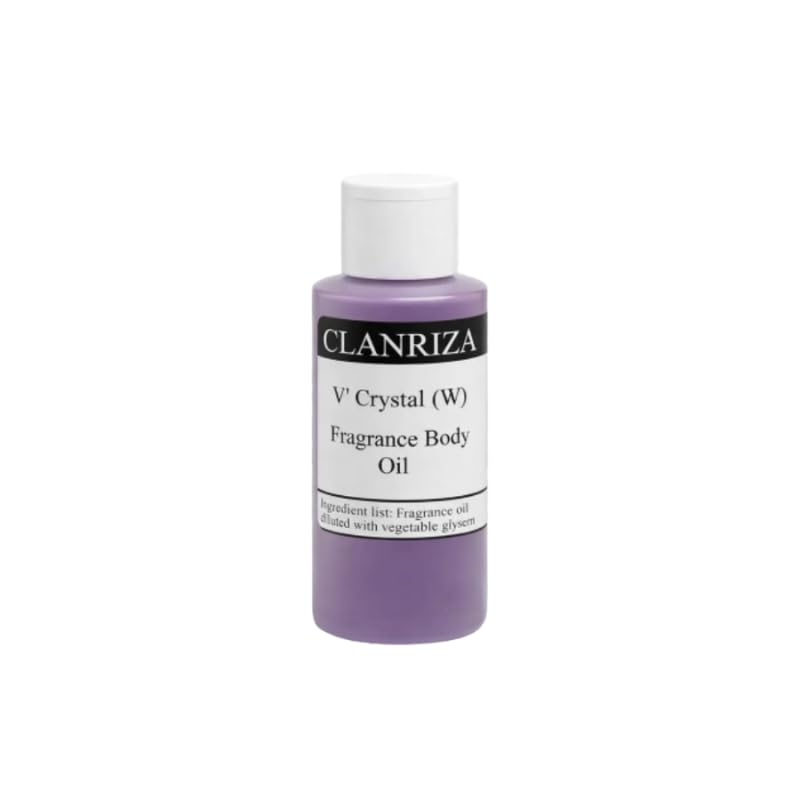 CLANRIZA 1 Fl Oz V' Crystal Natural Fragrance Body Oil, Long-Lasting Perfume Oil For Women, Scented Essential Body Oil for Daily Use, Lightweight