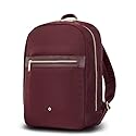 Samsonite Mobile Solutions 2 Essential Backpack - Work & Commuter Backpack with Padded Laptop Compartment, Front Zip Pocket with Key Leash, Water Bottle Sleeve, StackIt™ Strap - Merlot