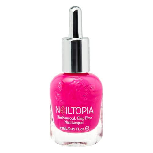 Nailtopia Bio-Sourced, Chip Free Nail Lacquer - All Natural, Strengthening Biotin and Superfood-Infused Polish - Chip Resistant Formula - Quick-Dry