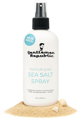 Gentlemen Republic Sea Salt Spray for Men & Women - Hair Texturizing Spray with Dead Sea Salt, Vitamin E & Kelp - Adds Volume & Texture - Lightweight