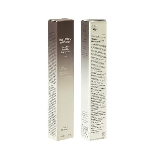 Haruharu Wonder Black Rice Bakuchiol Eye Cream 0.67 fl.oz / 20ml | Anti-Aging, Wrinkle Care, Natural Retinol Alternative | Cruelty Free, EWG-Green