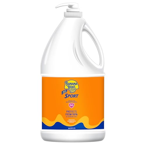 Banana Boat Sport Ultra SPF 50 Sunscreen Lotion, 128 Fl Oz, Oxybenzone Free (Pack of 1)