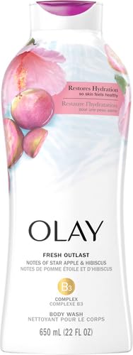 Olay Fresh Outlast Body Wash, Star Apple & Hibiscus, 22 oz