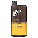 Every Man Jack Body Wash and Shower Gel 16.9 Ounce Sandalwood (499ml) (3 Pack)
