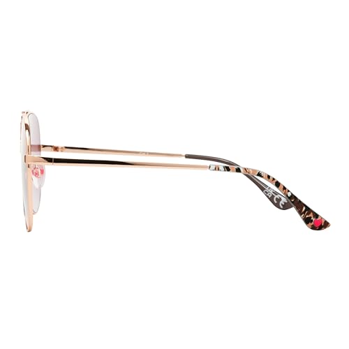 Betsey Johnson Women's Pure Bliss Aviator Sunglasses, Pink, 64 mm