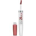 Maybelline Super Stay 24, 2-Step Liquid Lipstick Makeup, Long Lasting Highly Pigmented Color with Moisturizing Balm, Frosted Mauve, Mauve Pink, 1