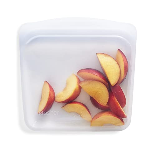 Stasher Silicone Reusable Storage Bag, Sandwich Bags, Reusable Freezer Bag, Microwave, Dishwasher, Oven Safe, Sous Vide, Premium Lunch Container, Eco…