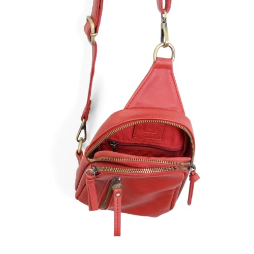 Joy Susan Women's Fashion Purse Skyler Sling Bag Hand Bag - Red
