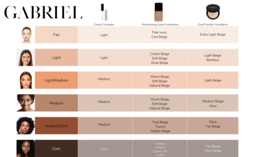 Gabriel Cosmetics Liquid Foundation, Organic Formula -Cool Beige, 1 fl oz