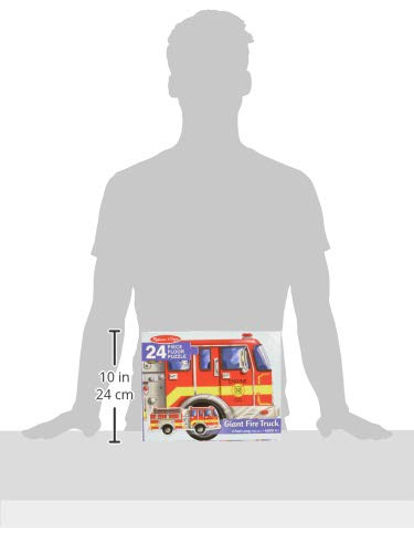 Melissa & Doug Fire Truck Jumbo Jigsaw Floor Puzzle (24 pcs, 4 feet Long) - FSC Certified