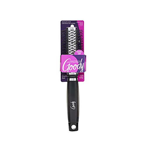 GOODY Gelous Grip Round Brush, Black, Purple or Red, 1CT (Color Will Vary)