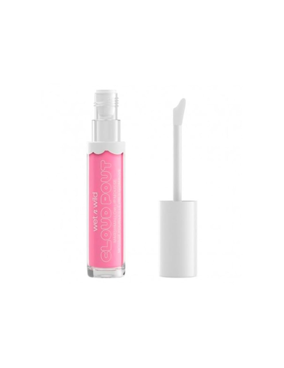 wet n wild Liquid Lipstick Cloud Pout Marshmallow, Pink Cotton Candy Skies | Matte Lip Cream Mousse | Argan Oil | Vitamin E