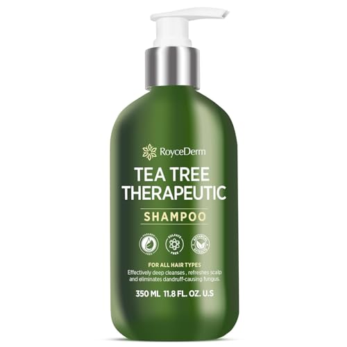 Roycederm Tea Tree Antifungal Shampoo: Folliculitis Shampoo for Dry Scalp, Dandruff, and Itchy Scalp - Medicated Clarifying shampoo with Tea Tree Oil