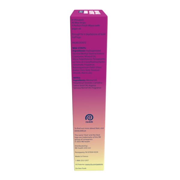 Veet Leg and Body Hair Remover Cold Wax Strips, 40 ct (Pack of 3)