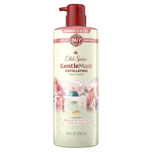 Old Spice GentleMan's Exfoliating & Moisturizing Body Wash for Men, 24/7 Shower Fresh with Long Lasting Scent, Renewing Vitamin B3 Blend, Himalayan