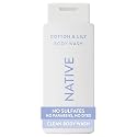 Native Cotton & Lily Scent 24-Hr Refreshing Clean Body Wash for Women & Men, for All Skin Types Incl. Sensitive, Leaves Skin Feeling Clean & Soft