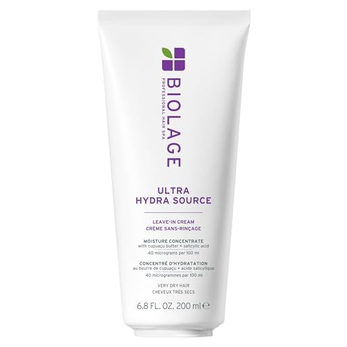 Biolage Ultra Hydra Source Leave-In Cream - Moisturizes & Controls Frizz, For Very Dry, Thick, Hair, Infused with Micro-dosed with Cupuaçu Butter