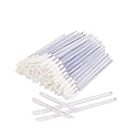 WOIWO 50 Pcs Disposable Tipped Lip Gloss Wands Applicator, Lip Brushes Make Up Beauty Tool,Clear