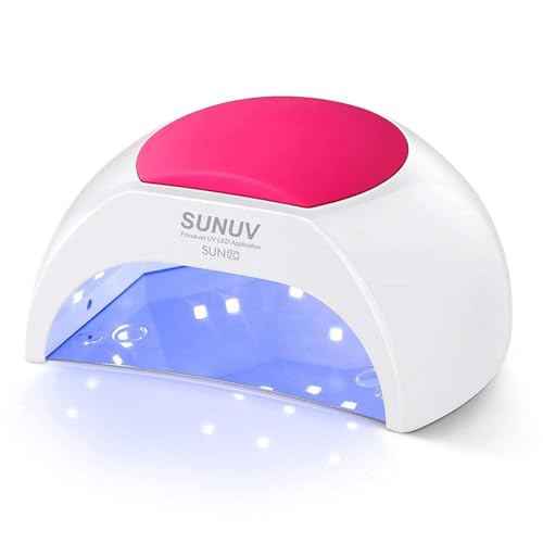 SUNUV SUN2C UV Light for Nails, UV LED Nail Lamp with 4 Timer Settings, Curing Lights Compatible with All Gel Polish Rose Beauty and Personal Care SUNUV Default Title