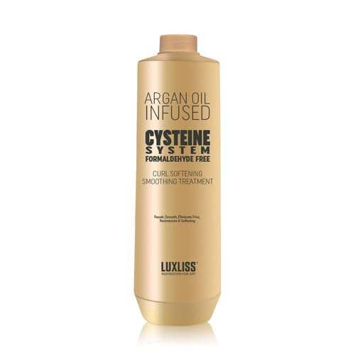 Cysteine System Curl Softening Smoothing Treatment and Keratin Daily Care Shampoo & Conditioner 4PCS Set Professional Results Straightens and Smooths