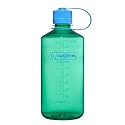 Nalgene Water Bottle - Lightweight Sustain Tritan BPA-Free Shatterproof Bottle for Backpacking, Hiking, Gym, 32 OZ, Narrow Mouth, Pastel Green
