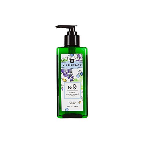 Via Mercato Liquid Soap, Shea Butter Enriched (12 oz), No. 9 - Grape, Black Currant & Musk