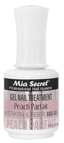 Mia Secret Professional Peach Parfait Scented Gel Nail Treatment Keratin Base & Top Gel 0.5 FLoz Beauty & Personal Care Mia Secret