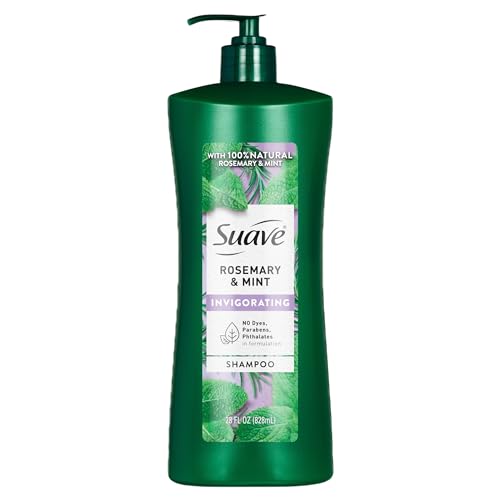 Suave Invigorating Shampoo with Rosemary & Mint, Refreshing & Replenishing Care for Healthy-Looking Hair, No Parabens, Phthalates, or Dyes, 28 FL OZ Beauty and Personal Care Suave Default Title