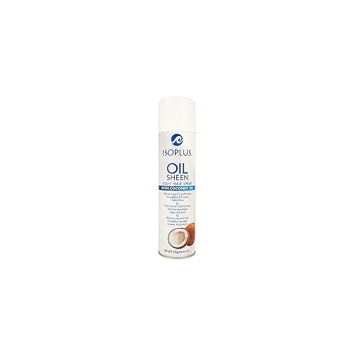 Isoplus Oil Sheen Light Hair Spray with Coconut Oil 9 Oz,Pack of 3