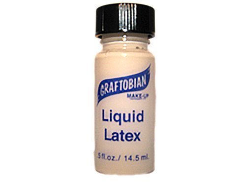 Graftobian Liquid Latex SFX Makeup - Professional Skin Safe Adhesive for Special Effects and Body FX, For Theatrical Stage, Cosplay, and Halloween