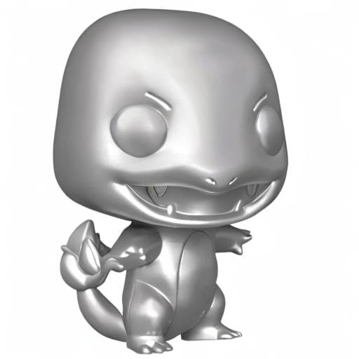 POP Games: Pokemon - Charmander (Silver Metallic) 3.75 inches, Multicolor, (56310)