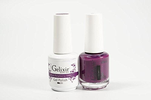 Gelixir Duo Matching Gel and Nail Polish, Made in USA. (046-Dark Raspberry) Beauty & Personal Care Gelixir