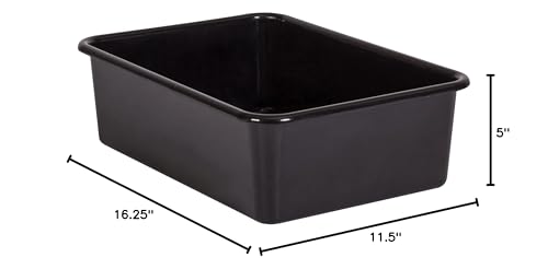 Teacher Created Resources® Black Large Plastic Storage Bin