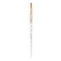 Kiara Sky Acrylic Brush #8 - Clear | 100% Pure Kolinsky | Crystal Cut Handle and Acetone Resistant