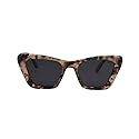 I-SEA Women's Daisy Polarized Sunglasses - Trendy Cat Eye Sunglasses with Scratch-Resistant Lenses & Hand-Polished Blonde Tortoise Frame - Smoke