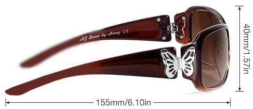 Hornz Polarized Sunglasses for Women - Premium Trendy Butterfly Sunglasses - HZ Series Mariposa Designer Fashion Sunglasses