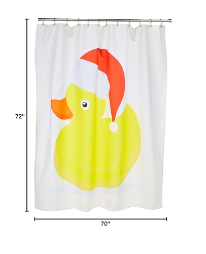 Carnation FSCC-CD Christmas Ducky Fabric Shower Curtain