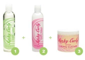 Kinky Curly Combo! (Come Clean 8oz & Knot Today & Curling Custard 8oz)