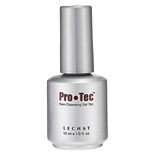 LeChat - Pro•Tec - Non-Cleansing Gel Top - Clear - (0.5 Ounce) - No Cleansing, Buffing, or Tacky Residue - Superior Shine - Acetone Resistant Beauty & Personal Care LECHAT