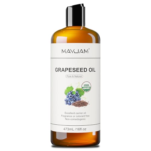 MAYJAM Organic Grapeseed Oil for Skin & Hair Care, USDA Certified, 16 Fl oz Beauty and Personal Care MAYJAM Default Title