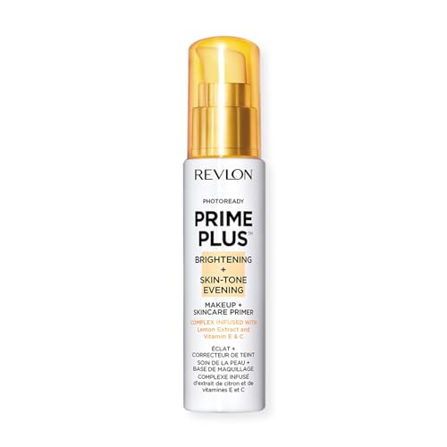 REVLON PhotoReady Prime Plus Face Makeup Primer, Brightening & Skin Tone Evening, 1 Oz