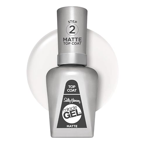 Sally Hansen Miracle Gel™, Matte Top Coat 102, Long Lasting, Gel-Like Formula, No UV Lamp Needed, Clear Nail Polish Beauty & Personal Care Sally Hansen