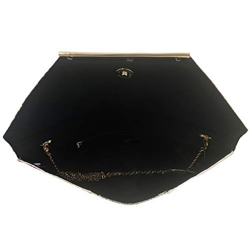 JNB Crushed Metallic Envelope Clutch, Silver