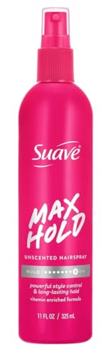 Suave Hairspray Max Hold 11 Ounce Unscented Pump (Pack of 2)