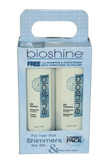 Bioshine Silk Combo Pack by Bioshine for Unisex - 3 Pc Kit 1oz Silk Shampoo, 1oz Silk Conditioner, 1oz Silk Polish by Vidimear