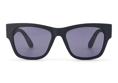 TOMS Devon Traveler Rectangular Eyeglasses for Women & Men - Unisex Sunglasses - UV Protection Glasses w/Case - SOLAFLEX material