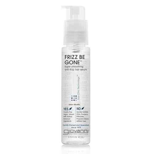 GIOVANNI ECO CHIC Frizz Be Gone - Super Smoothing Anti-Frizz Hair Serum, Adds Shine, Seals in Color, Infused with Natural Botanical Ingredients
