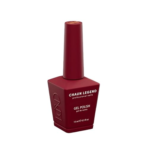 Chaun Legend UV LED Gel Nail Polish 0.5 Ounce Long Lasting, Bubble Free, Quick Dry High Shine, Ho Ho Hot LG5087 (red velvet) Beauty & Personal Care Chaun Legend Professional Nails