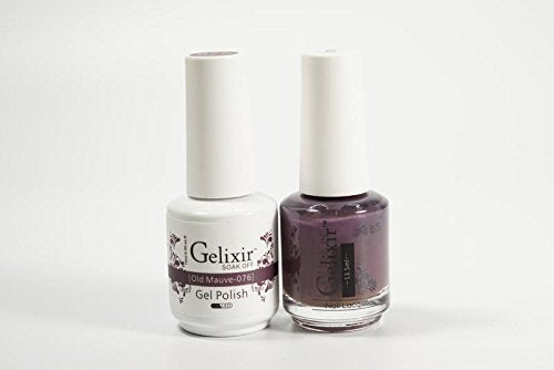Gelixir Duo Matching Gel and Nail Polish, Made in USA. (076-Old Mauve) Beauty & Personal Care Niumcraft