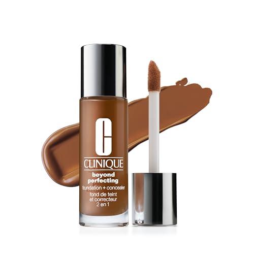 Clinique Beyond Perfecting Lightweight Liquid Foundation + Concealer For Dry Combination to Oily Skin Types | Full Coverage + Natural Matte Finish